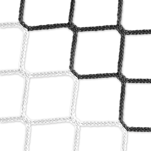 Goal net (black-white) - 5 x 2 m, 4 mm PP, 80/150 cm