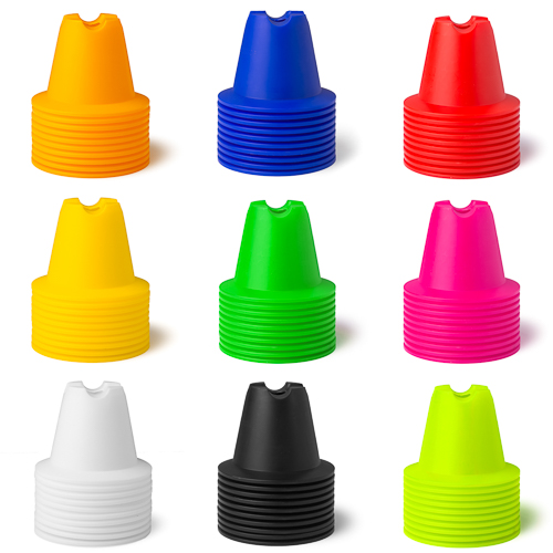 Mini coni di 10 cm. di altezza (9 colori): set di 10 unità