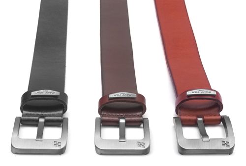 Men's leather belt - black, brown or cognac